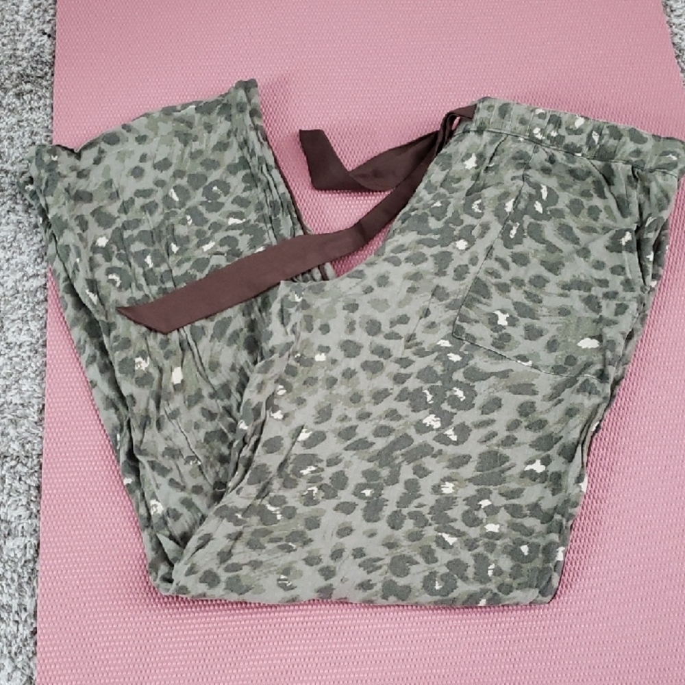 Aerie Leopard Print Pajama Pant M Long